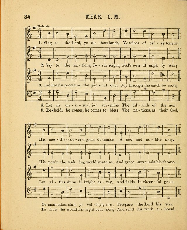 Crystal Gems for the Sabbath School: containing a choice collection of new hymns and tunes, suitable for anniversaries, and all other exercises of the Sabbath-school... page 34