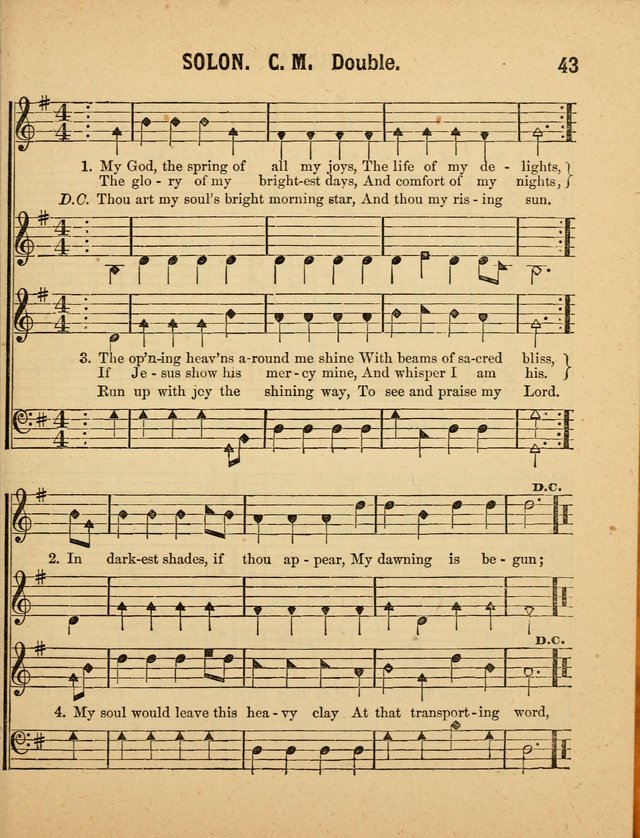 Crystal Gems for the Sabbath School: containing a choice collection of new hymns and tunes, suitable for anniversaries, and all other exercises of the Sabbath-school... page 43