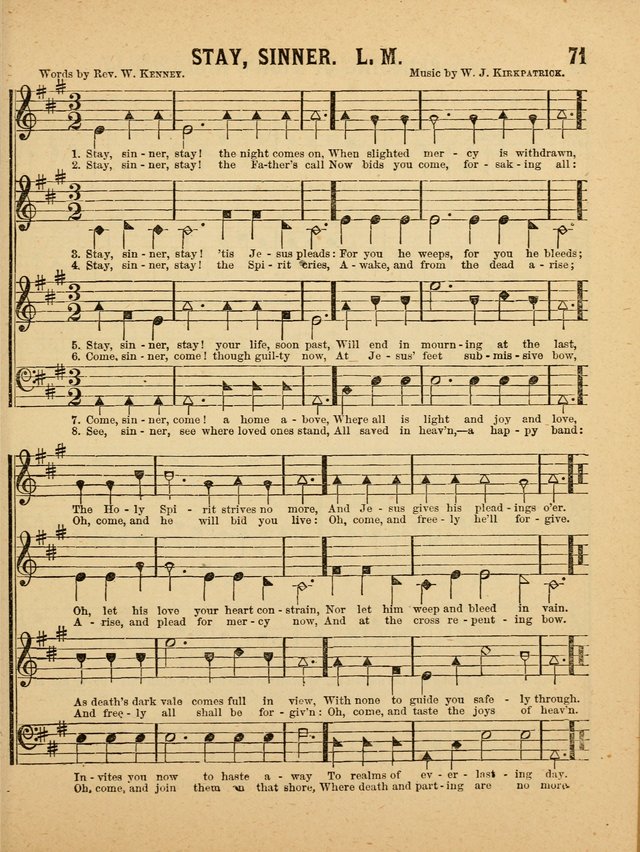 Crystal Gems for the Sabbath School: containing a choice collection of new hymns and tunes, suitable for anniversaries, and all other exercises of the Sabbath-school... page 71