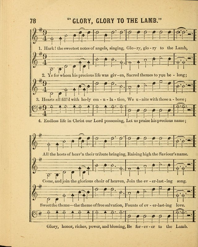 Crystal Gems for the Sabbath School: containing a choice collection of new hymns and tunes, suitable for anniversaries, and all other exercises of the Sabbath-school... page 78