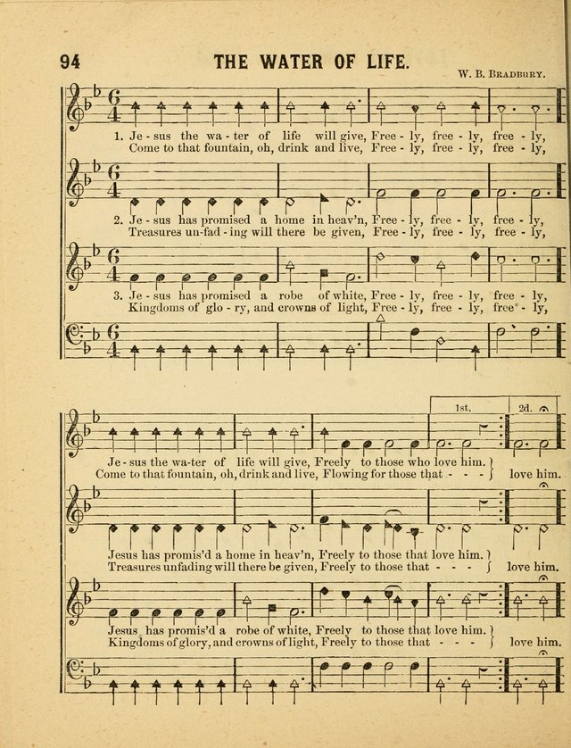 Crystal Gems for the Sabbath School: containing a choice collection of new hymns and tunes, suitable for anniversaries, and all other exercises of the Sabbath-school... page 94