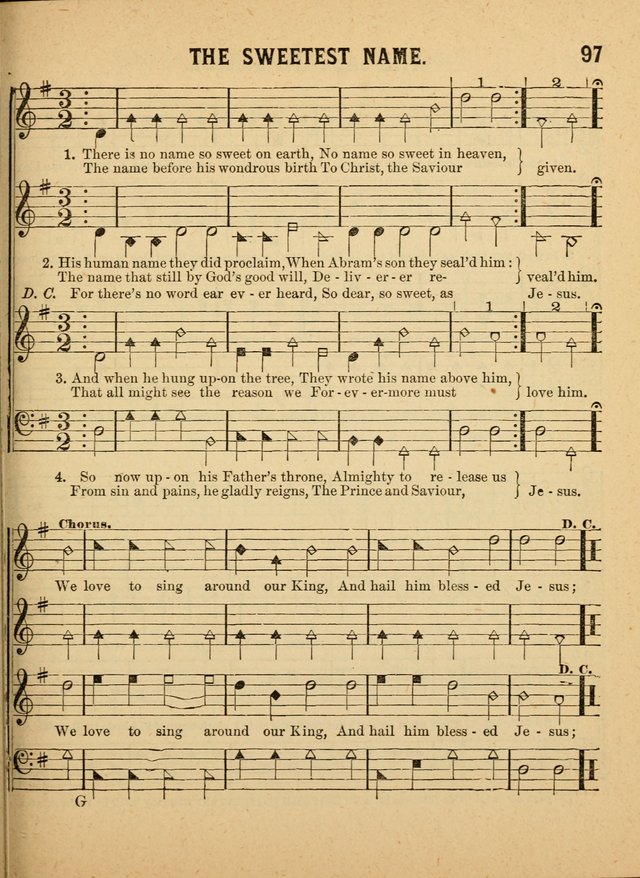 Crystal Gems for the Sabbath School: containing a choice collection of new hymns and tunes, suitable for anniversaries, and all other exercises of the Sabbath-school... page 97