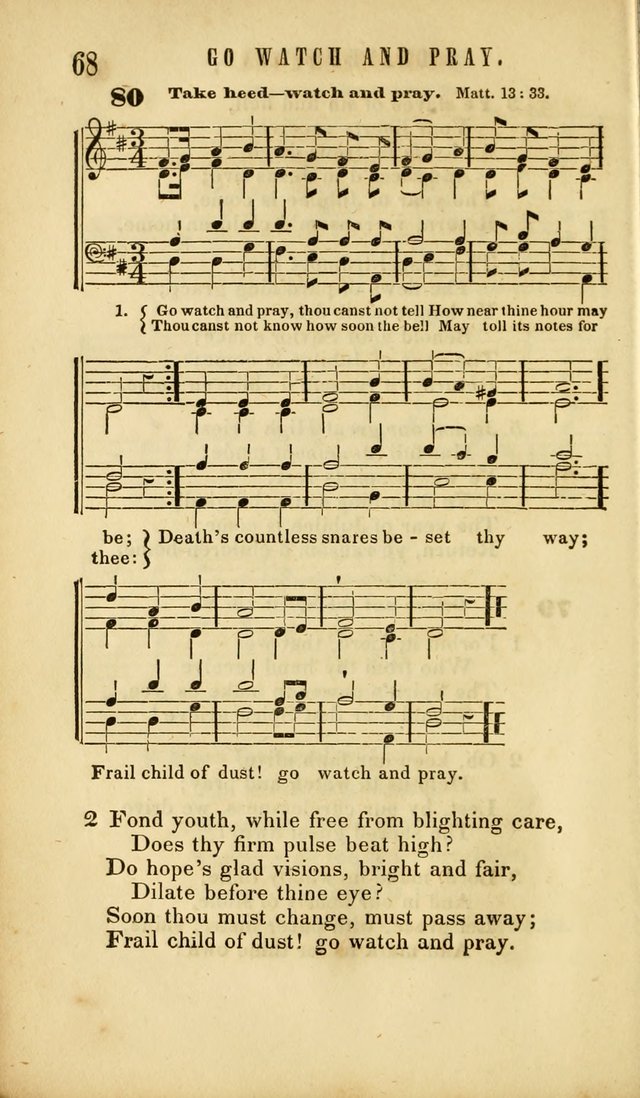 Chapel Hymns: a selection of hymns, with appropriate tunes; adapted to vestry or other social religious meetings page 68