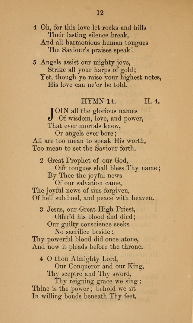 A Collection of Hymns page 12