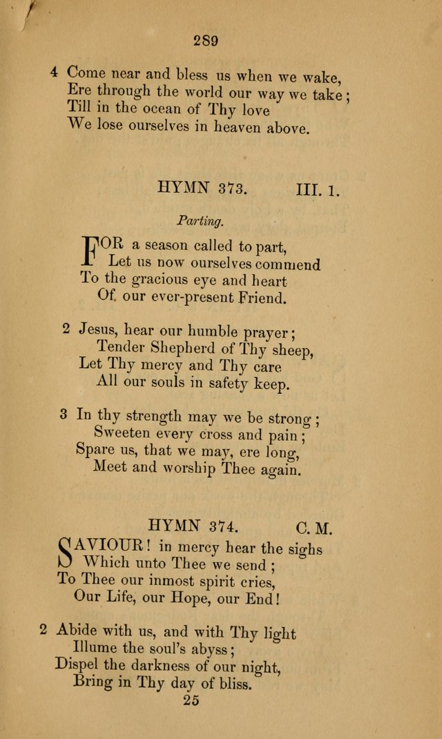 A Collection of Hymns page 289