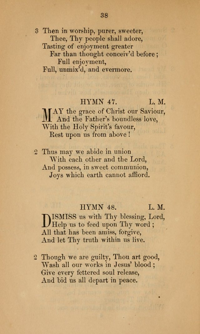 A Collection of Hymns page 38