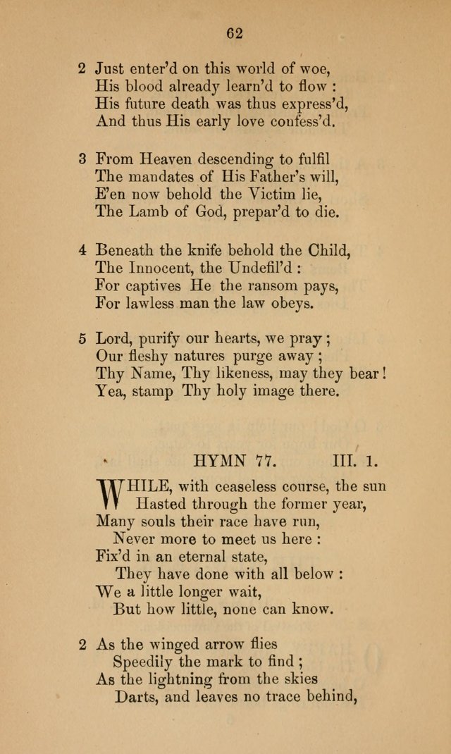 A Collection of Hymns page 62
