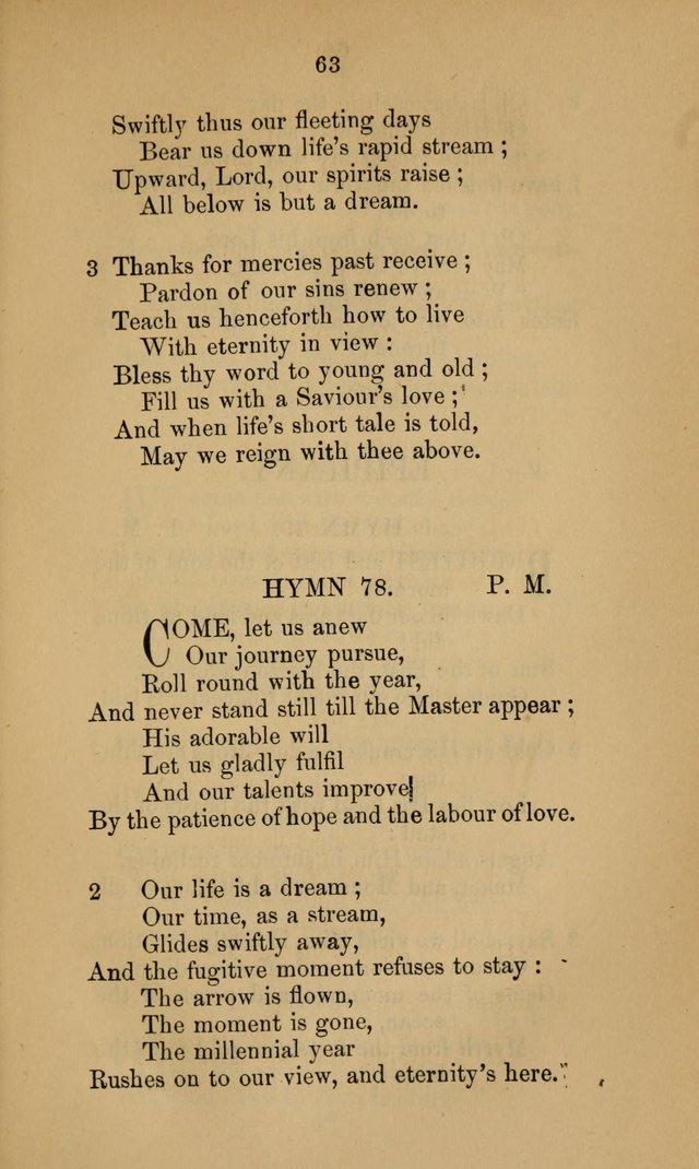 A Collection of Hymns page 63