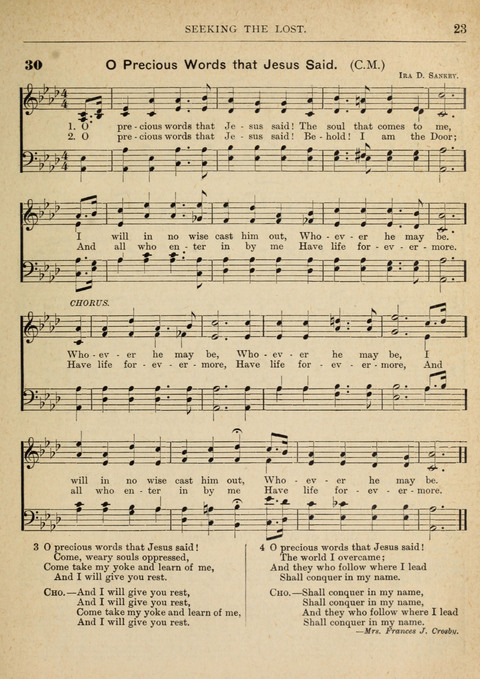 The Canadian Hymnal: a collection of hymns and music for Sunday schools, Epworth leagues, prayer and praise meetings, family circles, etc. (Revised and enlarged) page 23