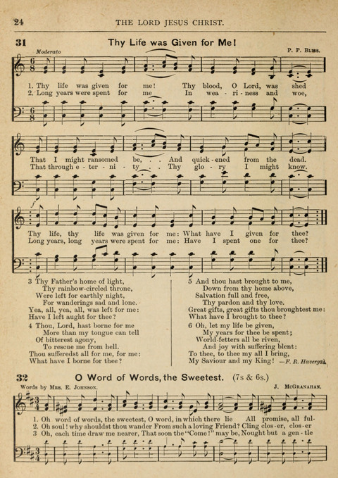 The Canadian Hymnal: a collection of hymns and music for Sunday schools, Epworth leagues, prayer and praise meetings, family circles, etc. (Revised and enlarged) page 24