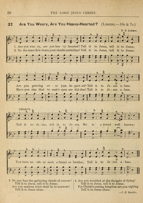 The Canadian Hymnal: a collection of hymns and music for Sunday schools, Epworth leagues, prayer and praise meetings, family circles, etc. (Revised and enlarged) page 30