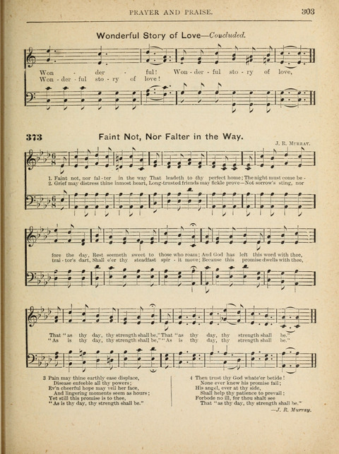 The Canadian Hymnal: a collection of hymns and music for Sunday schools, Epworth leagues, prayer and praise meetings, family circles, etc. (Revised and enlarged) page 303