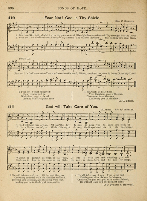 The Canadian Hymnal: a collection of hymns and music for Sunday schools, Epworth leagues, prayer and praise meetings, family circles, etc. (Revised and enlarged) page 336