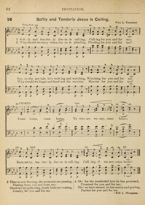 The Canadian Hymnal: a collection of hymns and music for Sunday schools, Epworth leagues, prayer and praise meetings, family circles, etc. (Revised and enlarged) page 64