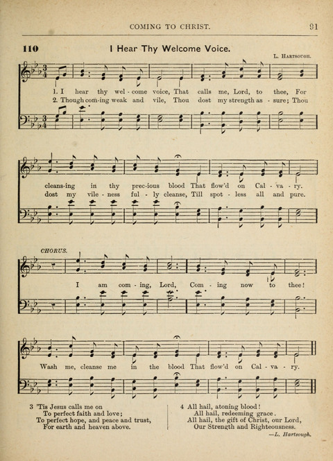 The Canadian Hymnal: a collection of hymns and music for Sunday schools, Epworth leagues, prayer and praise meetings, family circles, etc. (Revised and enlarged) page 91