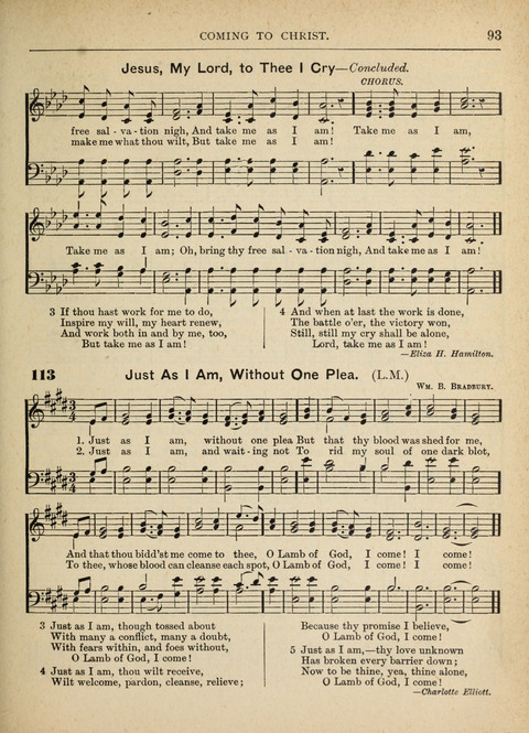 The Canadian Hymnal: a collection of hymns and music for Sunday schools, Epworth leagues, prayer and praise meetings, family circles, etc. (Revised and enlarged) page 93