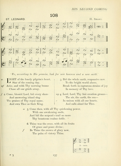 The Church Hymnary page 137