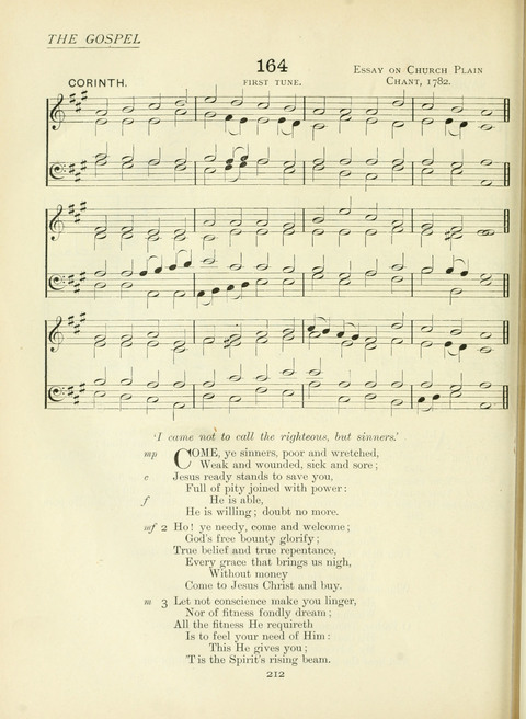 The Church Hymnary page 212