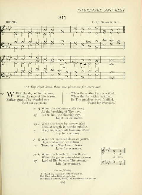 The Church Hymnary page 409