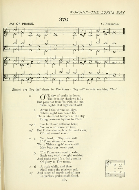 The Church Hymnary page 485