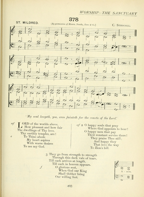 The Church Hymnary page 493