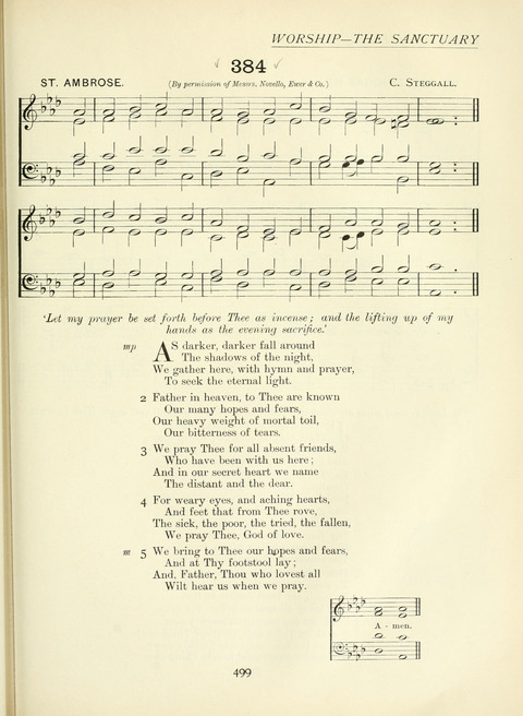 The Church Hymnary page 499