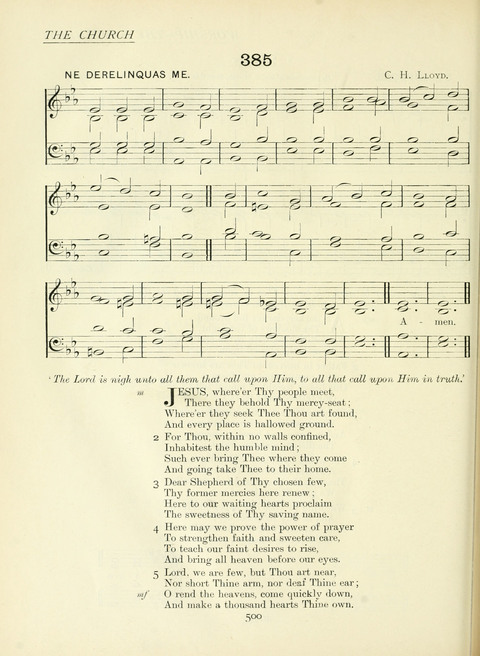The Church Hymnary page 500