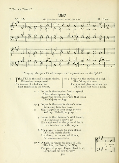 The Church Hymnary page 502