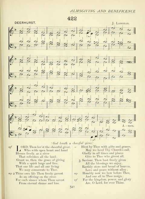 The Church Hymnary page 541
