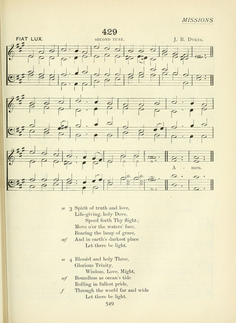 The Church Hymnary page 549