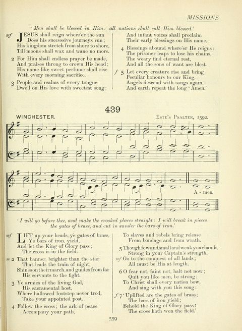 The Church Hymnary page 559