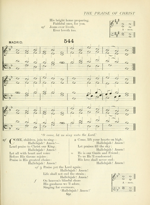 The Church Hymnary page 691