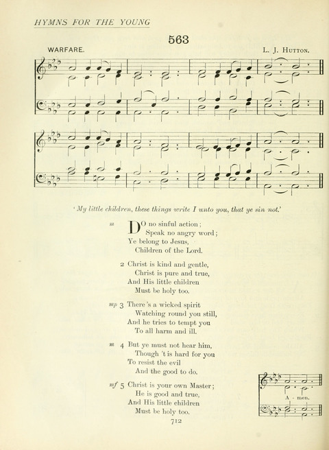 The Church Hymnary page 712