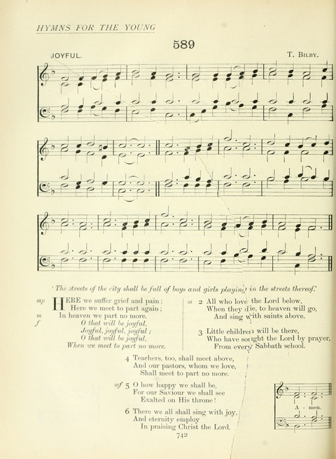 The Church Hymnary page 742