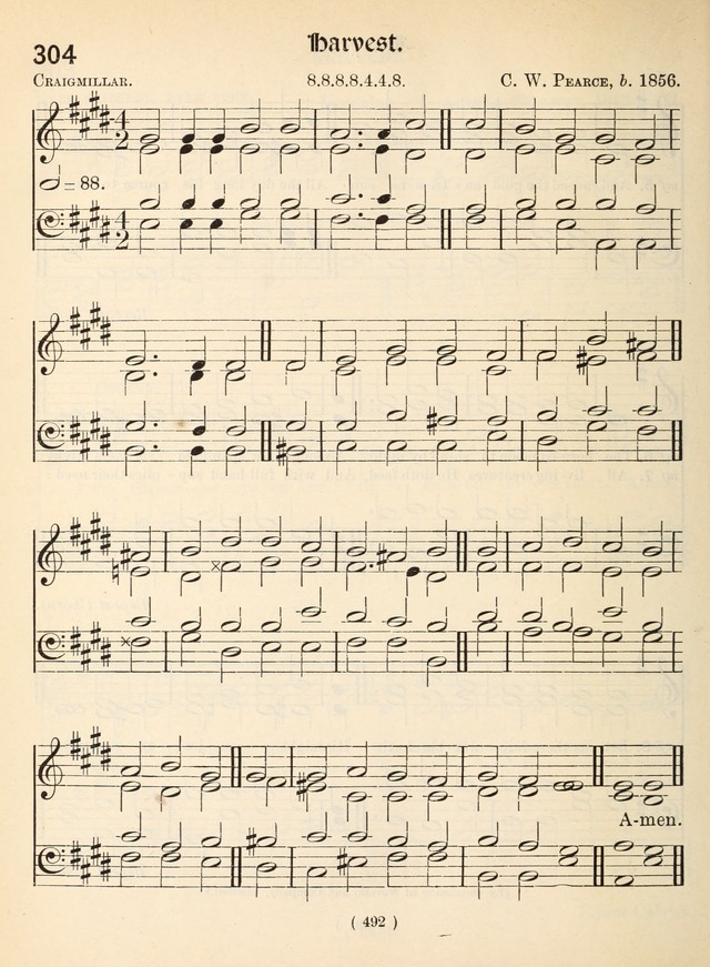 Church Hymns: with tunes (New ed.) page 492