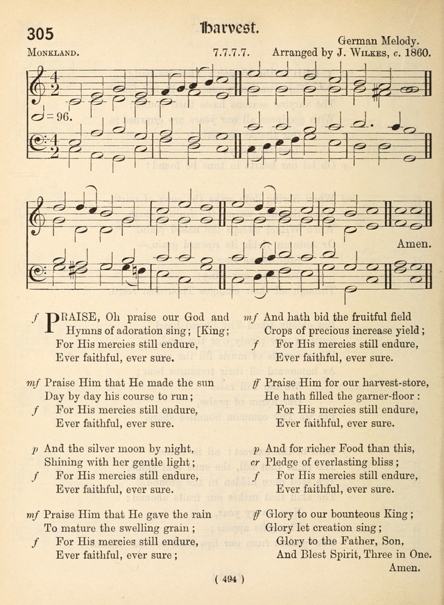 Church Hymns: with tunes (New ed.) page 494