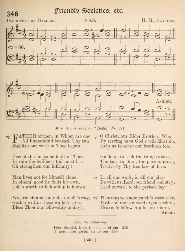 Church Hymns: with tunes (New ed.) page 561
