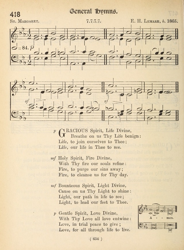 Church Hymns: with tunes (New ed.) page 654