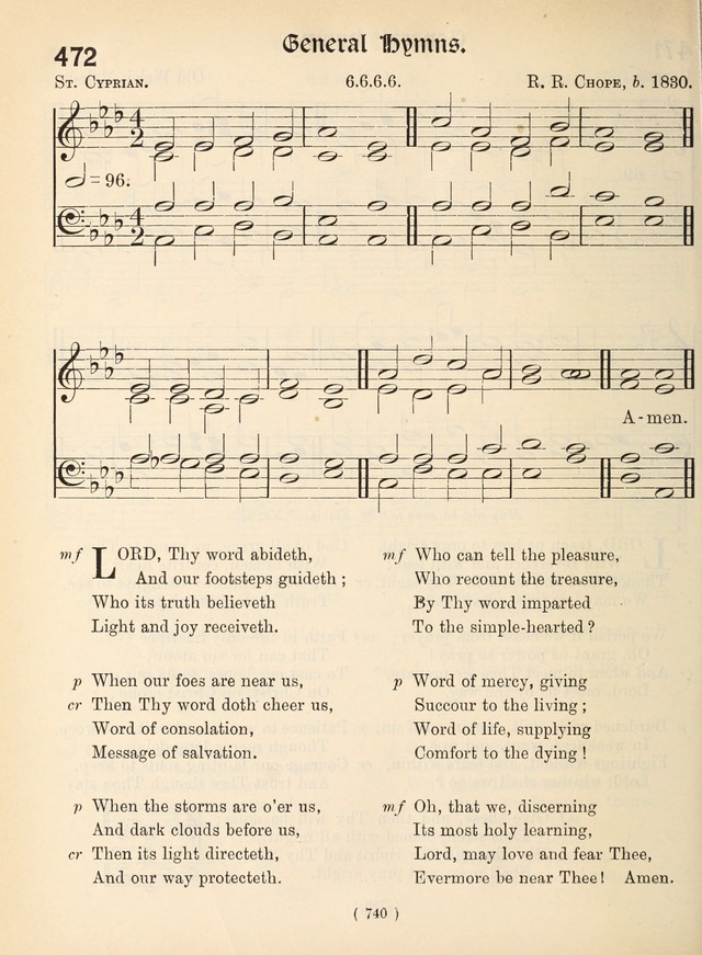 Church Hymns: with tunes (New ed.) page 740