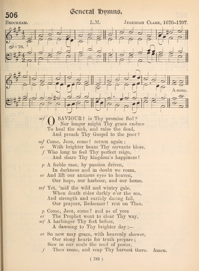 Church Hymns: with tunes (New ed.) page 783