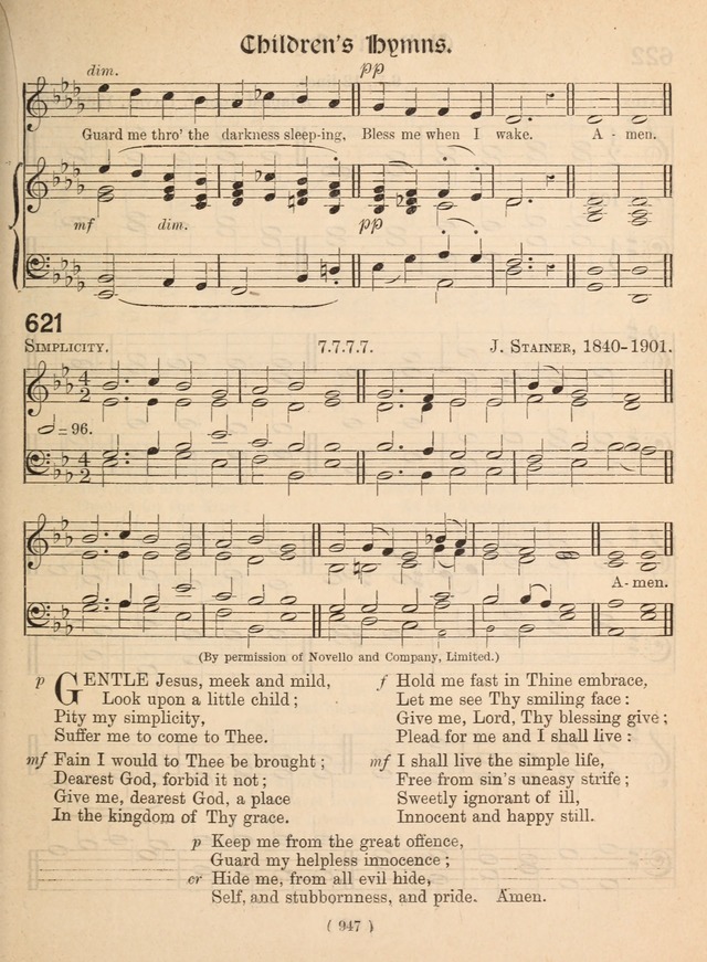 Church Hymns: with tunes (New ed.) page 947