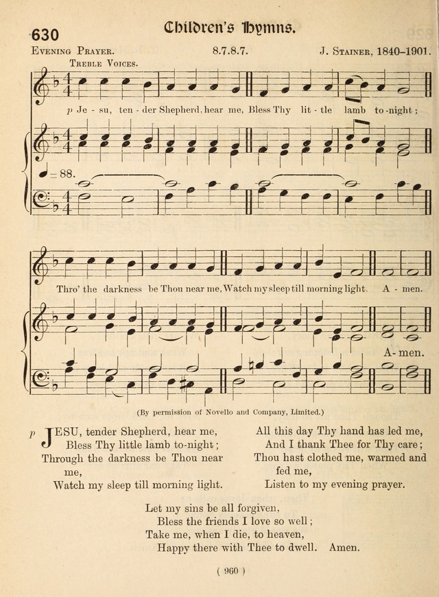 Church Hymns: with tunes (New ed.) page 960