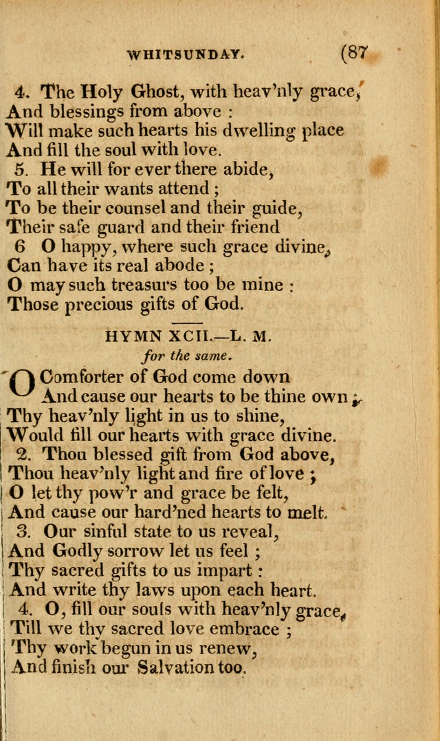 Church Hymn Book: consisting of newly composed hymns with the addition of hymns and psalms, from other authors, carefully adapted for the use of public worship, and many other occasions (1st ed.) page 106