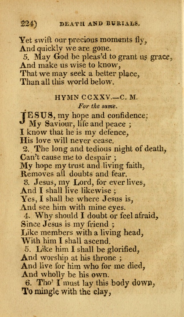 Church Hymn Book: consisting of newly composed hymns with the addition of hymns and psalms, from other authors, carefully adapted for the use of public worship, and many other occasions (1st ed.) page 243