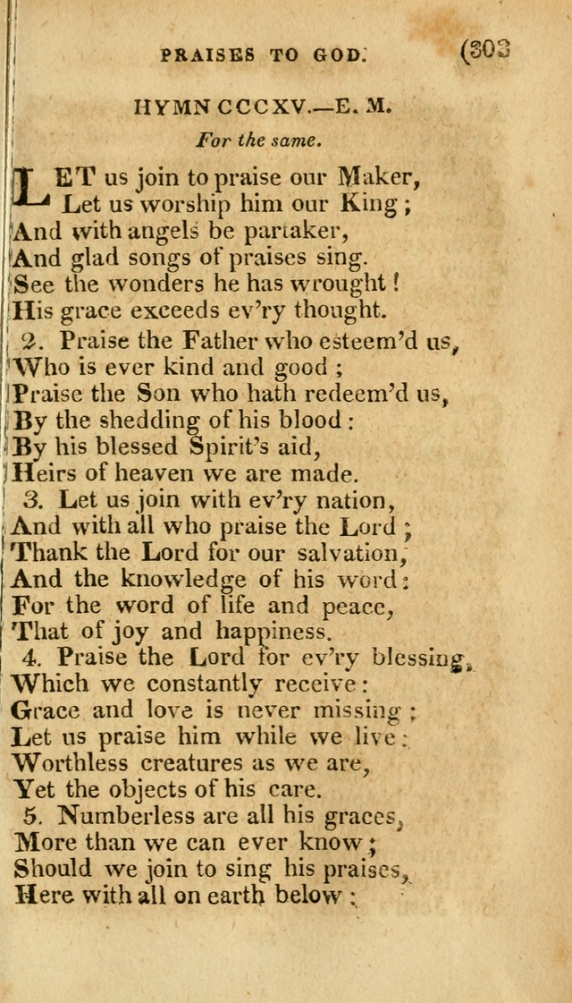 Church Hymn Book: consisting of newly composed hymns with the addition of hymns and psalms, from other authors, carefully adapted for the use of public worship, and many other occasions (1st ed.) page 322