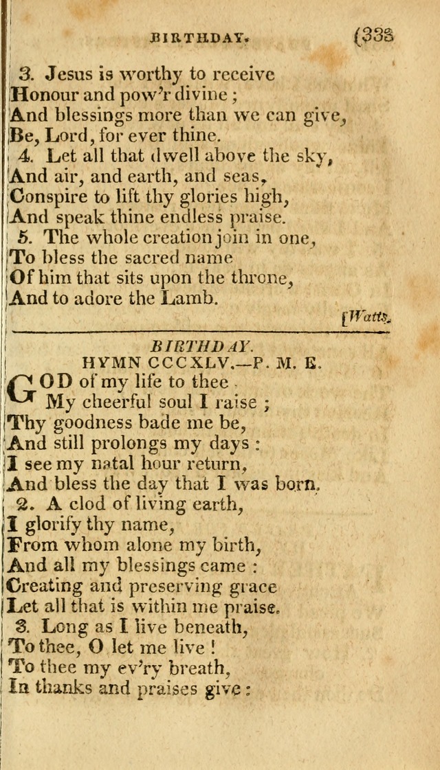 Church Hymn Book: consisting of newly composed hymns with the addition of hymns and psalms, from other authors, carefully adapted for the use of public worship, and many other occasions (1st ed.) page 352