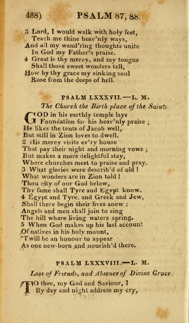 Church Hymn Book: consisting of newly composed hymns with the addition of hymns and psalms, from other authors, carefully adapted for the use of public worship, and many other occasions (1st ed.) page 457