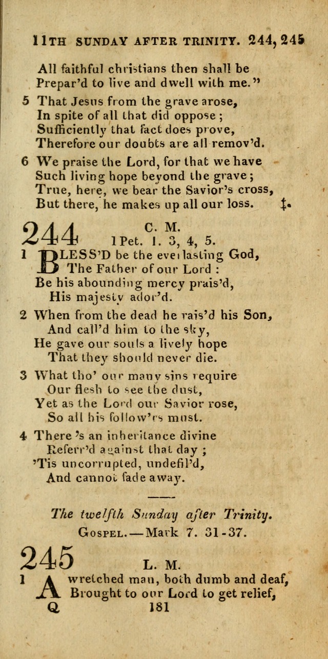 Church Hymn Book; consisting of hymns and psalms, original and selected. adapted to public worship and many other occasions. 2nd ed. page 179