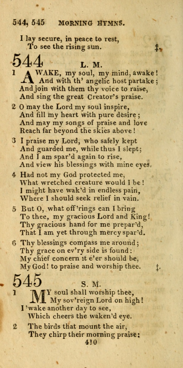 Church Hymn Book; consisting of hymns and psalms, original and selected. adapted to public worship and many other occasions. 2nd ed. page 408