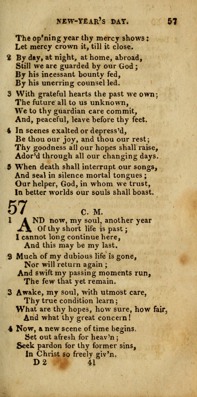 Church Hymn Book; consisting of hymns and psalms, original and selected. adapted to public worship and many other occasions. 2nd ed. page 41
